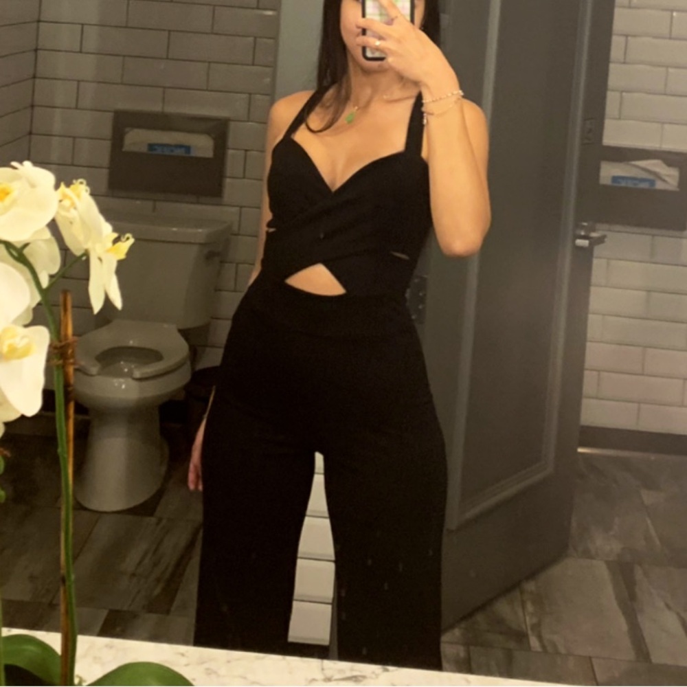Streetwear Society Black Cutout Jumpsuit